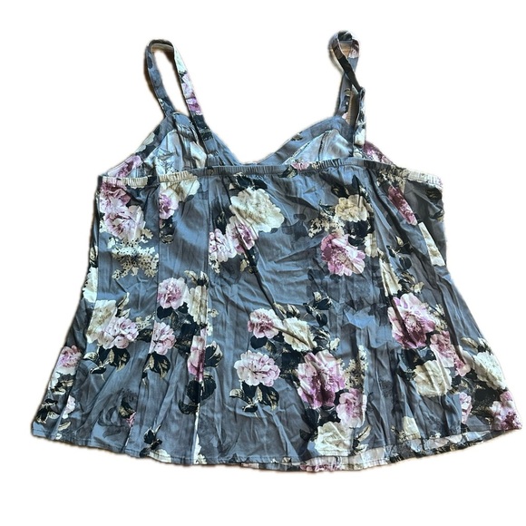 Torrid Grey Floral Challis Fit & Flare Midi Cami - Picture 5 of 8